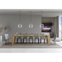Consolle allungabile design contemporaneo in legno 90x40-300 Naxy Saldi