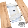 Consolle allungabile in legno stile industrial 90x40-196 Everyday Small Saldi