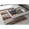 Letto una piazza e mezza contenitore 120x190 in legno bianco Demas Sconti