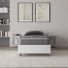 Letto singolo con vano contenitore 80x190 in legno bianco Nuamo Promozione