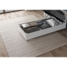 Letto singolo con vano contenitore 80x190 in legno bianco Nuamo Sconti