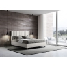 Letto matrimoniale imbottito similpelle senza rete 160x190 Agueda Catalogo