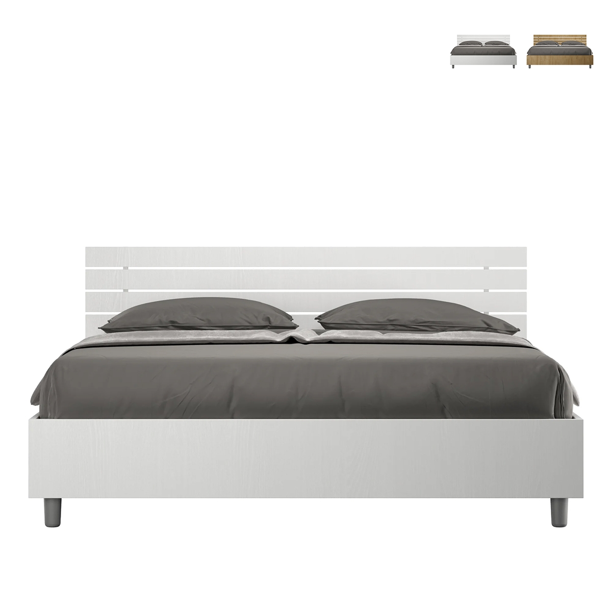 Lit matrimonial 160x200cm avec sommier coffre tête de lit inclinée Ankel Promotion Lit matrimonial 160x200cm avec sommier coffre tête de lit inclinée Ankel Promotion