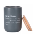 Pot à sel de cuisine en céramique avec couvercle 10x13,5 Victionary Promotion