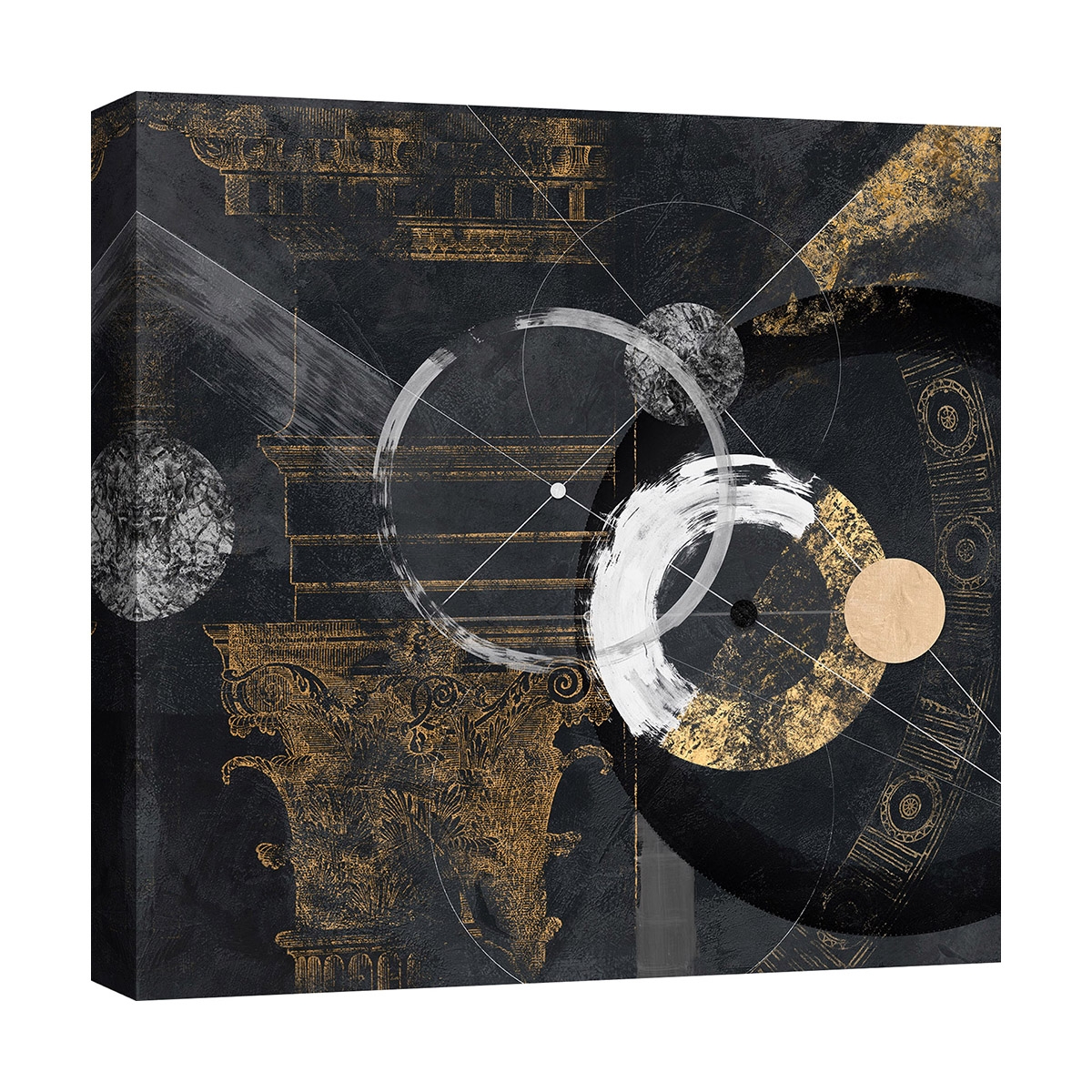 Tableau abstrait noir et or sur toile Canone Arturo Armenti Promotion Tableau abstrait noir et or sur toile Canone Arturo Armenti Promotion