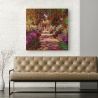 Quadro stampa impressionista Sentiero nel giardino di Monet Giverny Saldi