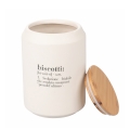 Boîte à biscuits en céramique avec couvercle en bambou 12,5x18 Victionary Promotion