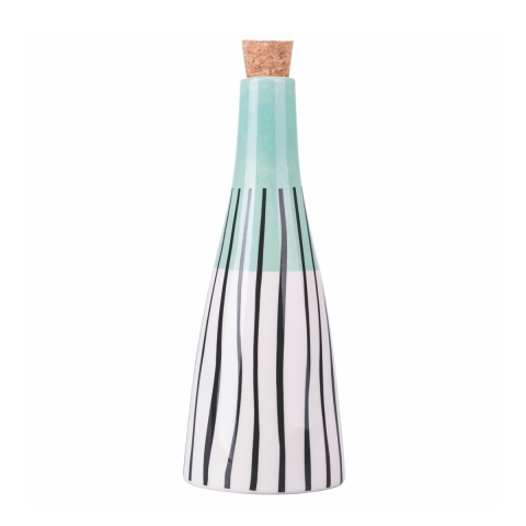 Oliera in ceramica 532 ml design a piramide tappo in sughero Venice Lido Promozione