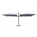 Parasol de jardin déporté double bras 3x3 en aluminium bar hôtel Oslo Dimensions