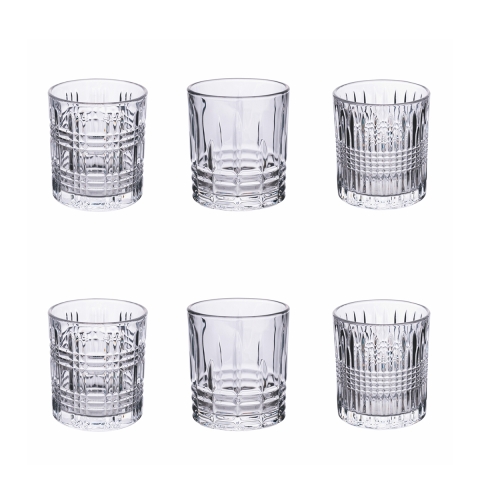 Ensemble de 6 verres à eau de table en verre transparent New Vintage Promotion