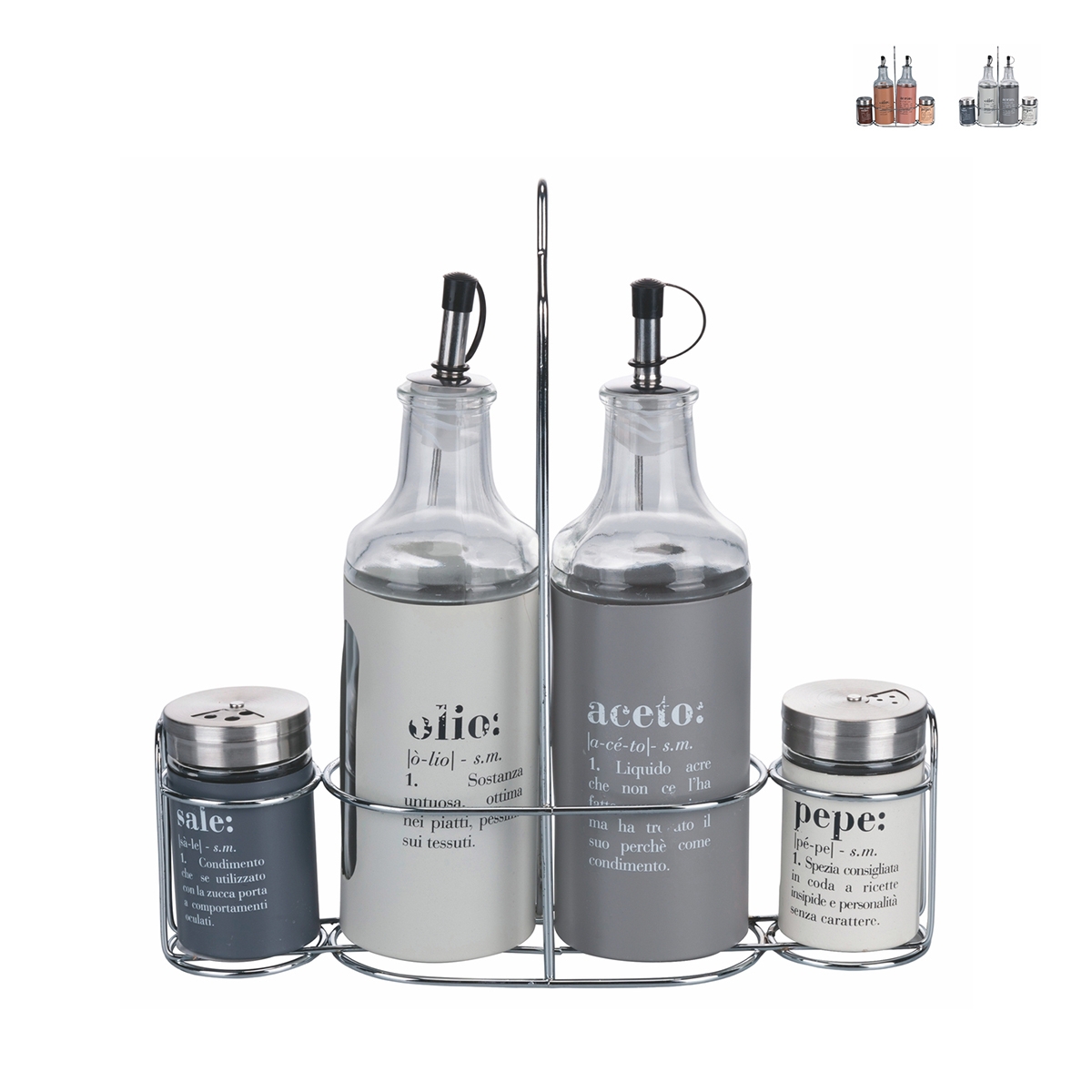 Ensemble de condiments pour huile, sel, vinaigre, épices et poivre de table Victionary Promotion Ensemble de condiments pour huile, sel, vinaigre, épices et poivre de table Victionary Promotion