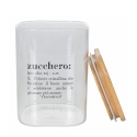 Glas-Zuckerbehälter mit Bambusdeckel 10x10x14 Victionary Angebot