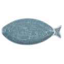 Piatto in ceramica ovale da portata design marino 24x10,5 Kos Vendita