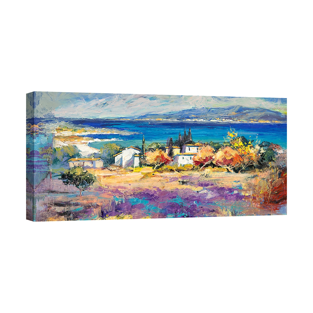 Stampa su tela quadro paesaggio marino Costa mediterranea Luigi Florio Promozione Stampa su tela quadro paesaggio marino Costa mediterranea Luigi Florio Promozione