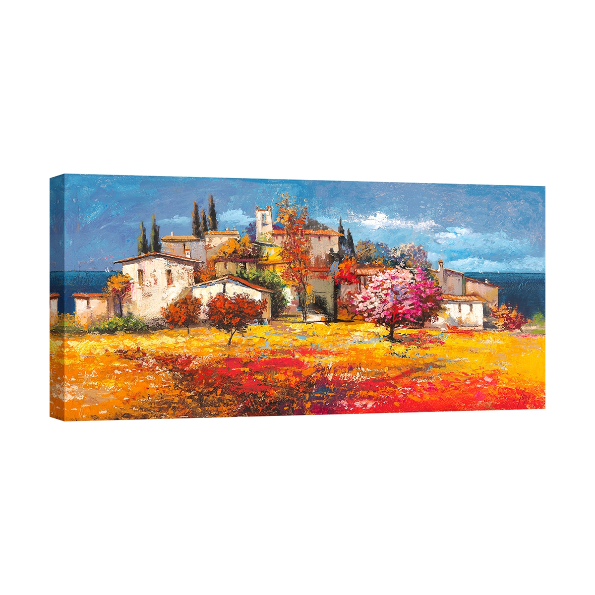 Impression sur toile paysage campagne Borgo sul mare Luigi Florio Promotion Impression sur toile paysage campagne Borgo sul mare Luigi Florio Promotion