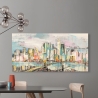 Stampa su tela paesaggio urbano moderno Colori a Manhattan Luigi Florio Saldi