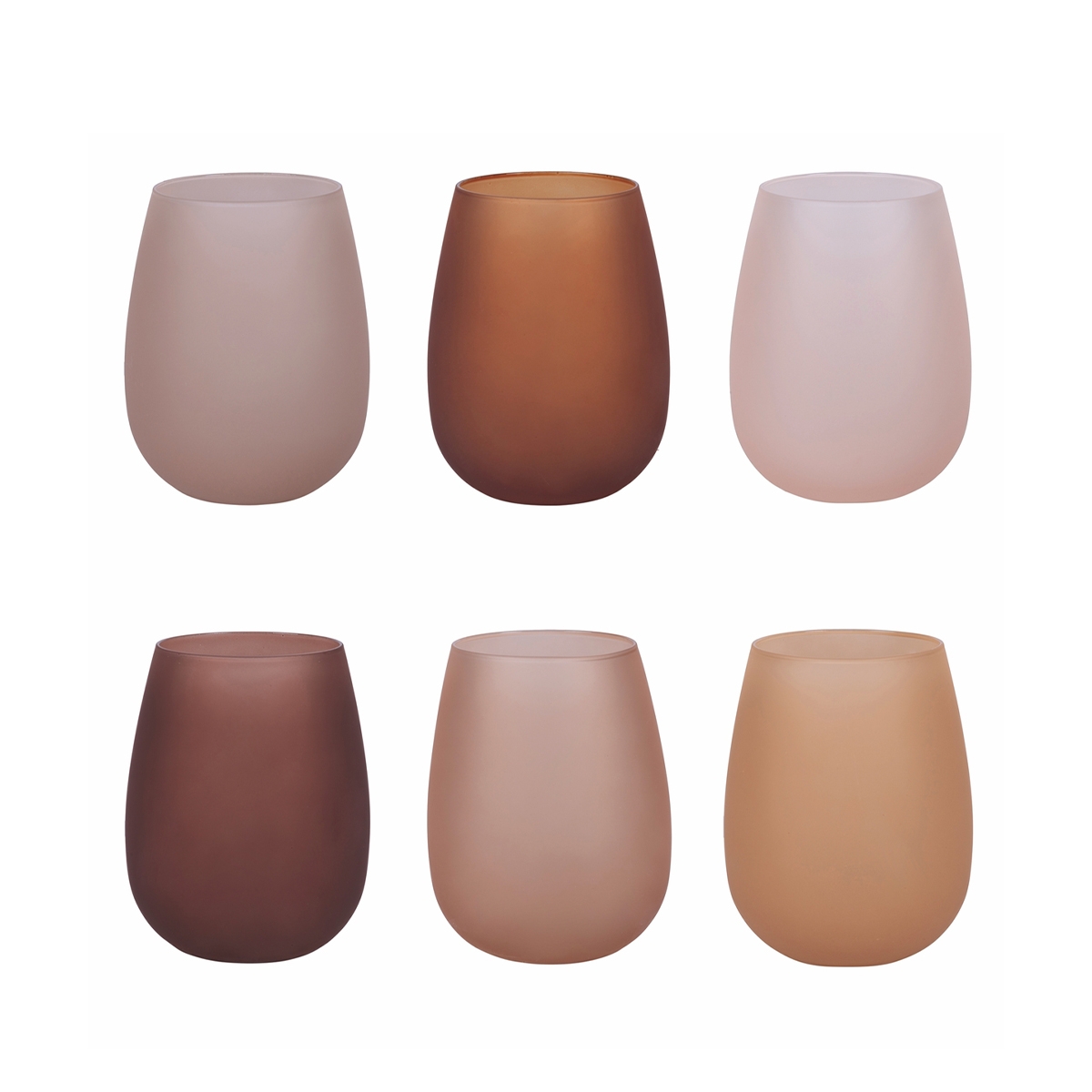 Ensemble de 6 verres en verre effet glace 600 ml Happy Hour Chocolate Promotion Ensemble de 6 verres en verre effet glace 600 ml Happy Hour Chocolate Promotion