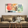 Abstraktes Bild Herzen und Kreise Leinwanddruck Pop Love 2 Peter Winkel Sales