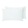Set 2 federe per cuscini 50x80cm in cotone bianco con patella Toronto Promozione