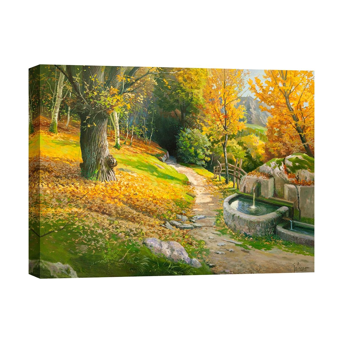 Stampa su tela quadro paesaggio Ristoro sul sentiero Adriano Galasso Promozione Stampa su tela quadro paesaggio Ristoro sul sentiero Adriano Galasso Promozione