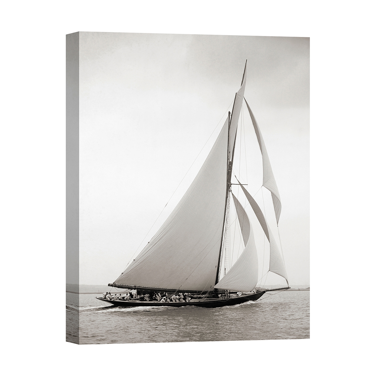 Tableau impression sur toile voilier vintage noir et blanc Britannia Promotion Tableau impression sur toile voilier vintage noir et blanc Britannia Promotion