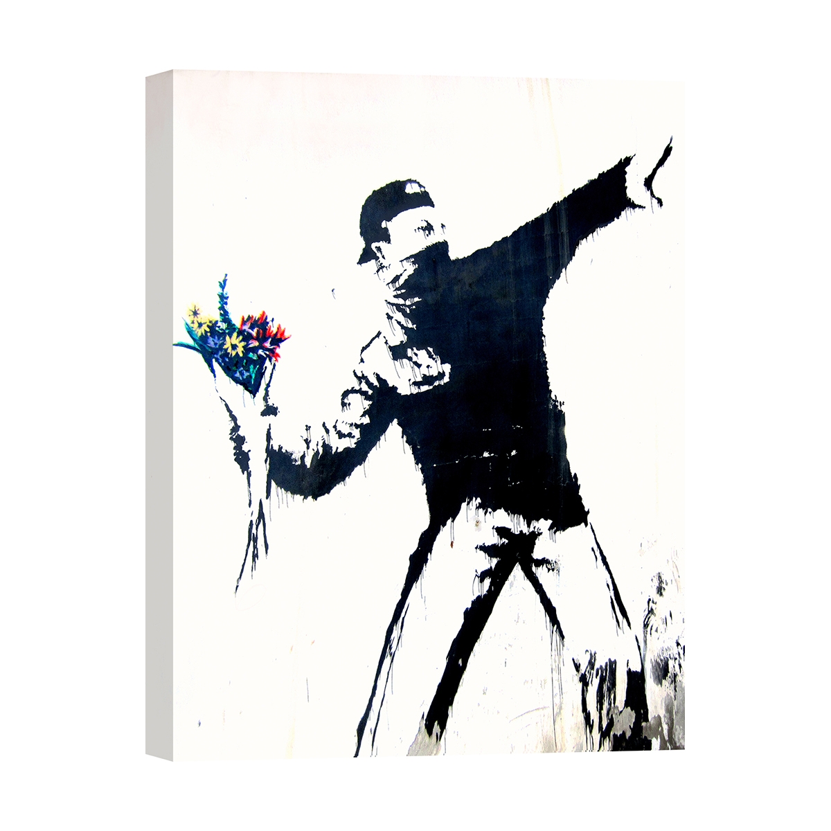 Stampa su tela quadro street art moderno Messaggio di Pace Banksy Promozione Stampa su tela quadro street art moderno Messaggio di Pace Banksy Promozione