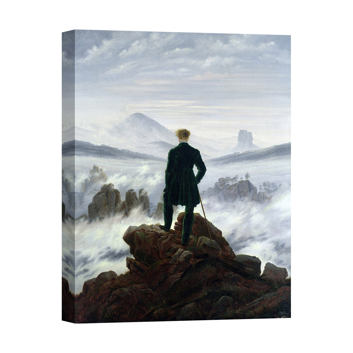 Viandante sul mare di nebbia Caspar David Friedrich quadro stampa su tela Promozione Viandante sul mare di nebbia Caspar David Friedrich quadro stampa su tela Promozione