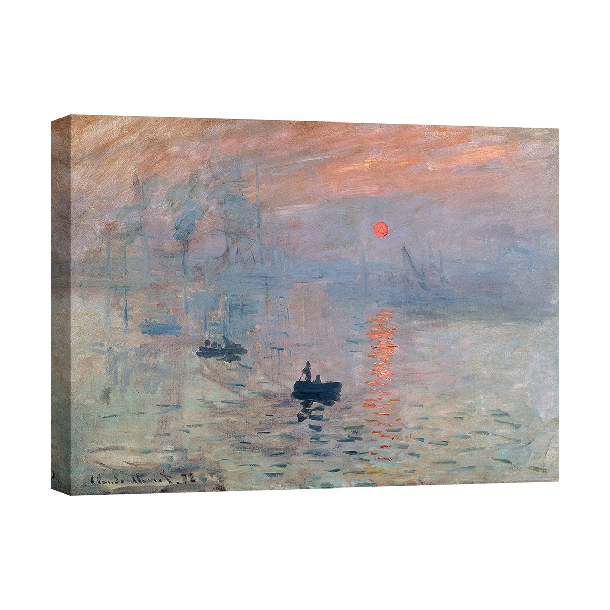 Quadro stampa su tela Impression au soleil levant di Claude Monet Promozione Quadro stampa su tela Impression au soleil levant di Claude Monet Promozione