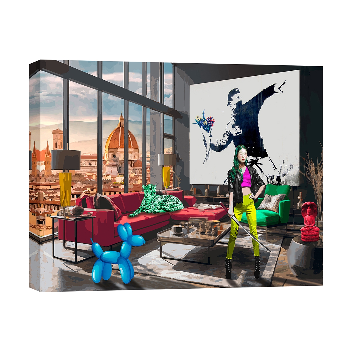 Tableau moderne imprimé pop art sur toile Surrealofts Firenze Gerard Madau Promotion Tableau moderne imprimé pop art sur toile Surrealofts Firenze Gerard Madau Promotion