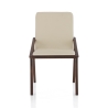 Set 2 sedie da pranzo design moderno in legno e similpelle beige Hays Catalogo