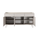 Madia credenza soggiorno design moderno beige 3 cassetti 3 ante Bitter Offerta