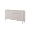 Madia credenza soggiorno design moderno beige 3 cassetti 3 ante Bitter Sconti