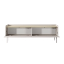 Mobile porta TV basso moderno 2 ante a ribalta beige 153x50x38 Bitter Offerta