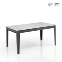 Table à manger extensible moderne 90x160-400 effet marbre Harper Promotion