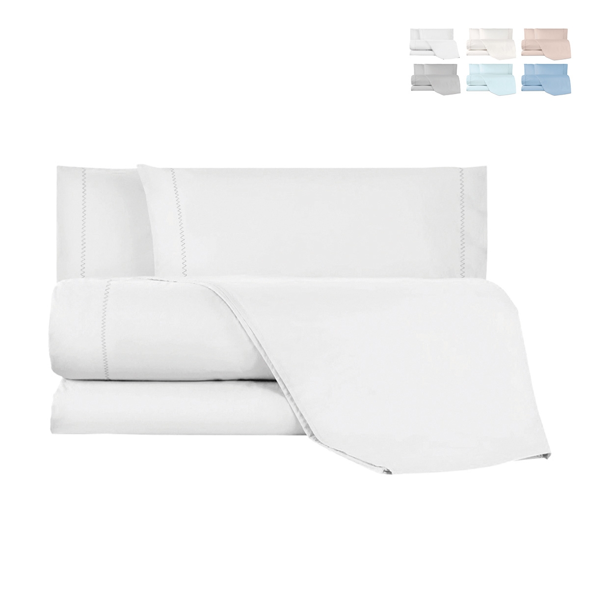 Parure pour lit double en coton avec draps et 2 taies Toronto Promotion Parure pour lit double en coton avec draps et 2 taies Toronto Promotion