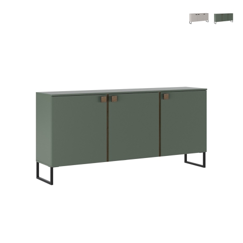 Madia soggiorno cucina 3 ante 184x40x90cm design contemporaneo Madrid Promozione