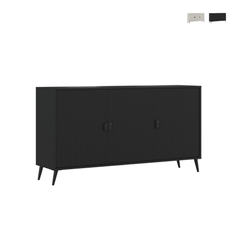 Madia credenza moderna 3 ante battenti 153x88x49cm Danielle Promozione