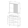 Credenza mobile alto di design armadio 3 ante soggiorno entrata Kergi Prezzo