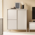 Credenza mobile alto di design armadio 3 ante soggiorno entrata Kergi Vendita
