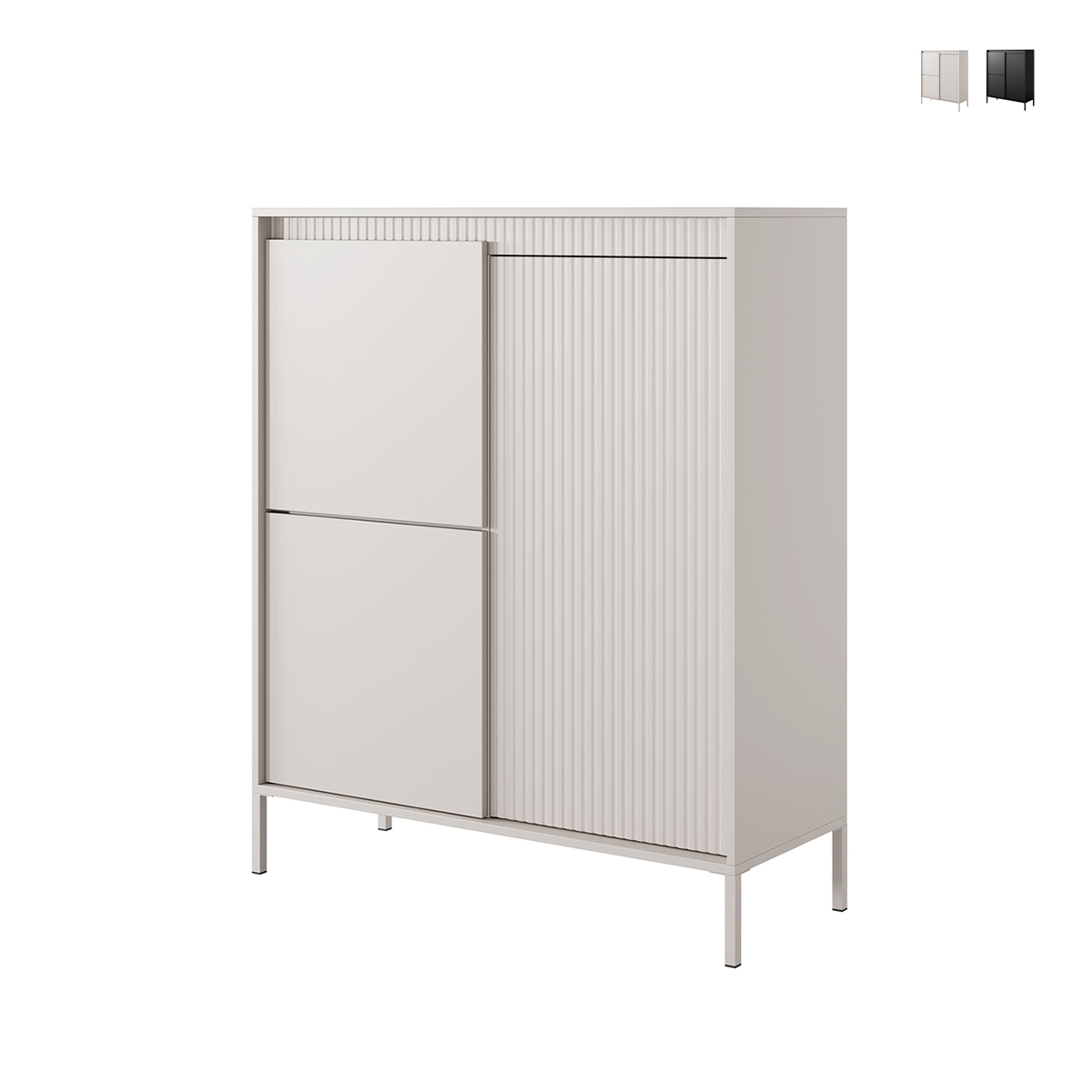 Credenza mobile alto di design armadio 3 ante soggiorno entrata Kergi Promozione Credenza mobile alto di design armadio 3 ante soggiorno entrata Kergi Promozione
