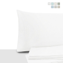 Set 2 federe per cuscini 50x80cm in cotone percalle con patella Miami Promozione