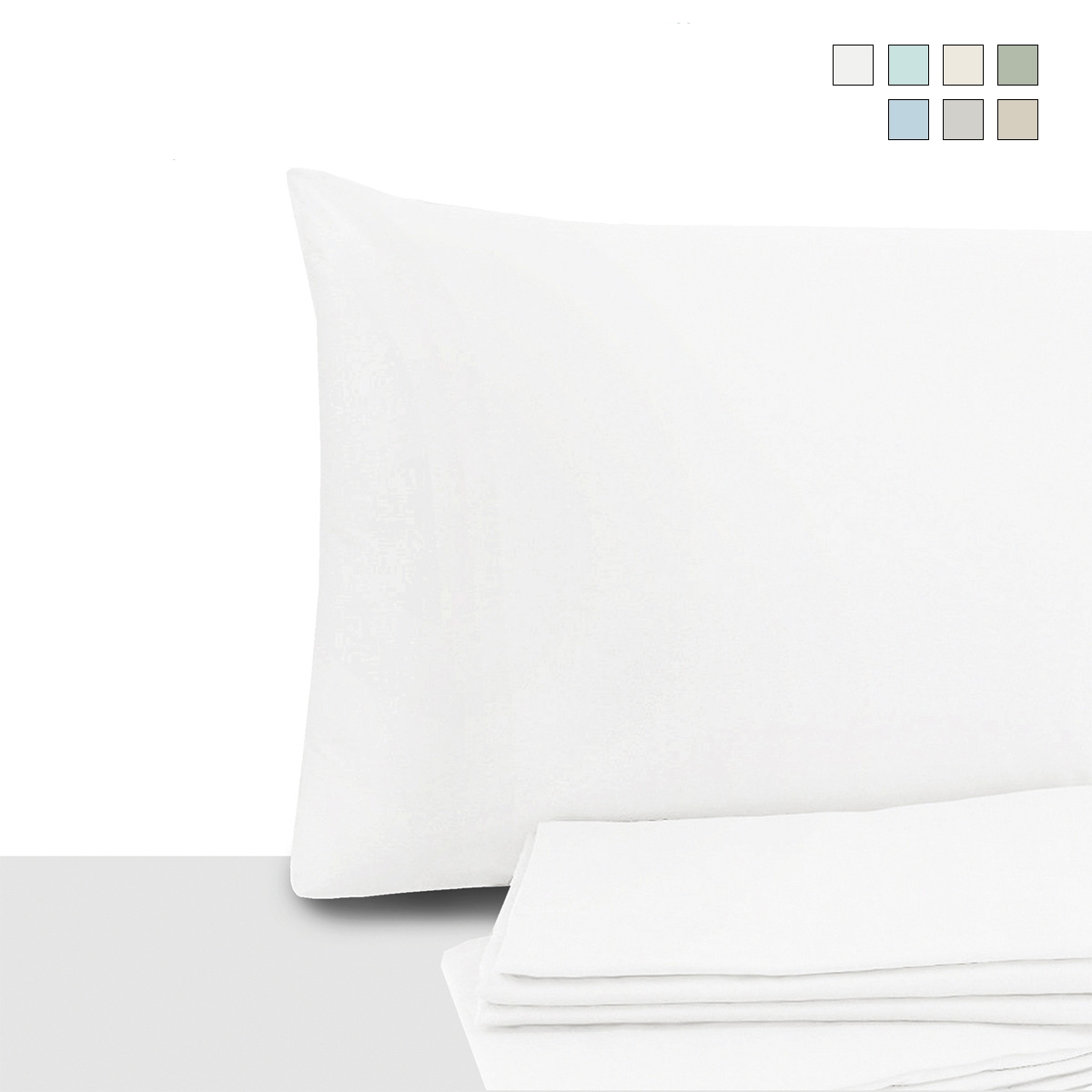 Set 2 federe per cuscini 50x80cm in cotone percalle con patella Miami Promozione Set 2 federe per cuscini 50x80cm in cotone percalle con patella Miami Promozione
