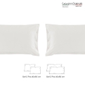 Set 2 federe per cuscini 50x80cm in cotone percalle con patella Miami Caratteristiche