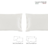 Set 2 federe per cuscini 50x80cm in cotone percalle con patella Miami Caratteristiche