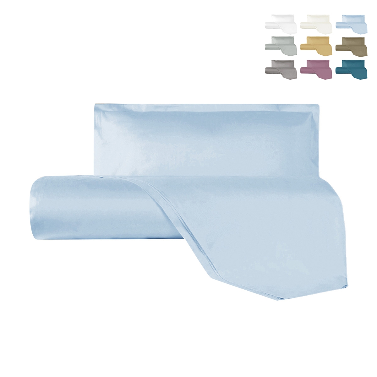 Parure copripiumino e federa per letto singolo in raso cotone Argentario Promozione Parure copripiumino e federa per letto singolo in raso cotone Argentario Promozione