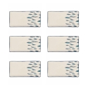 Set 6 piatti rettangolari in ceramica da portata 29x15cm Marechiaro Promozione