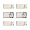 Set 6 piatti rettangolari in ceramica da portata 29x15cm Marechiaro Promozione
