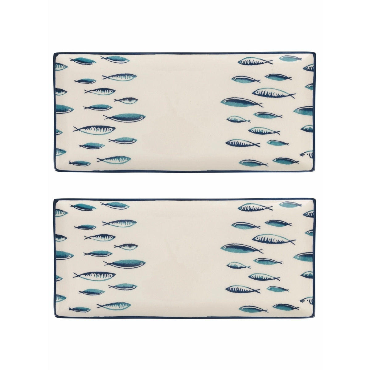 Set 2 piatti rettangolari da portata in ceramica 36x16cm Marechiaro Promozione Set 2 piatti rettangolari da portata in ceramica 36x16cm Marechiaro Promozione