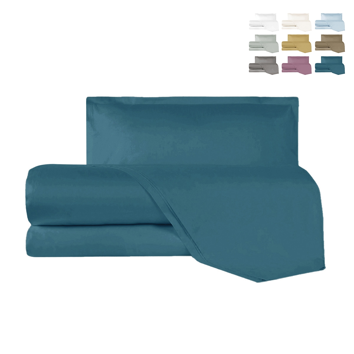 Completo per letto una piazza e mezza in raso lenzuola federa Argentario Promozione Completo per letto una piazza e mezza in raso lenzuola federa Argentario Promozione