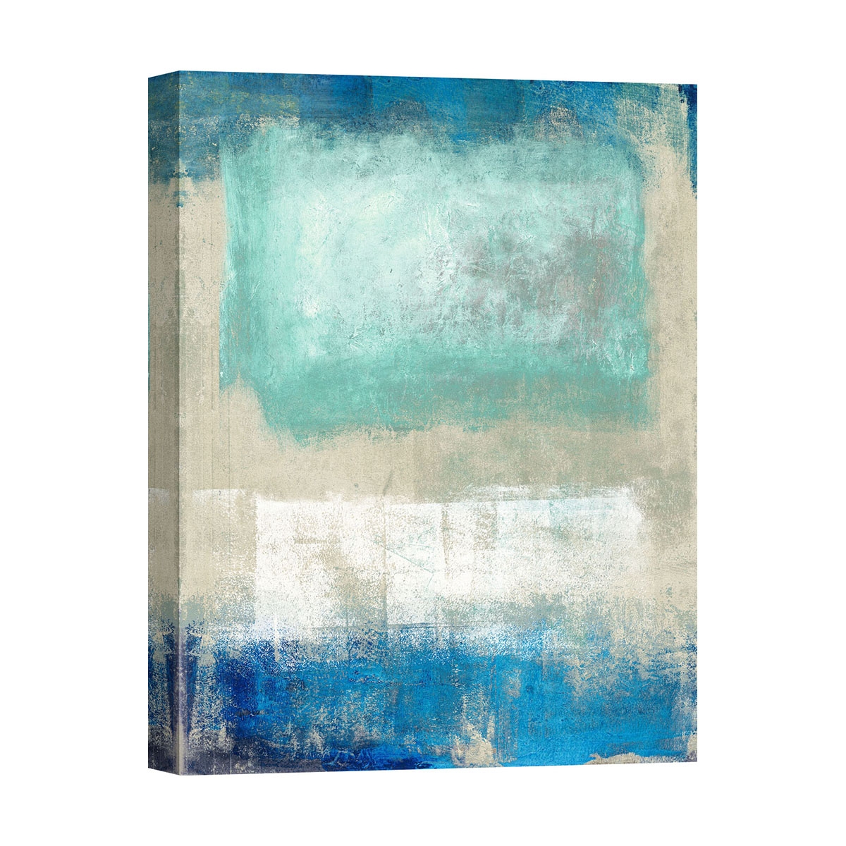 Tableau imprimé sur toile abstrait moderne beige bleu Magic Sea Ludwig Maun Promotion Tableau imprimé sur toile abstrait moderne beige bleu Magic Sea Ludwig Maun Promotion